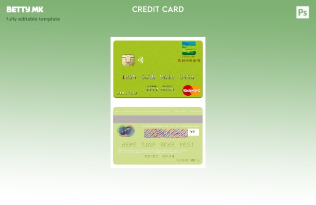 Модерен стил Шаблон за мастер картички на Јапонија Норинчукин банка